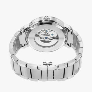 Blue Fire Cross  Steel Strap Automatic Watch
