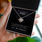 To My Gorgeous Wife Love Knot Necklace.