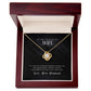 To My Gorgeous Wife Love Knot Necklace.