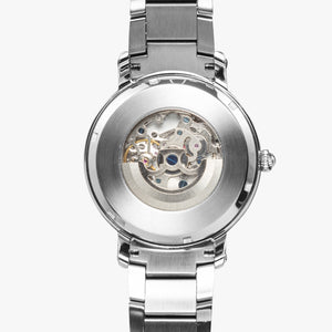 Blue Fire Cross  Steel Strap Automatic Watch