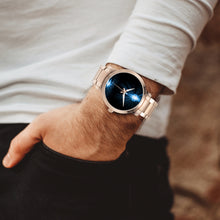 Load image into Gallery viewer, Blue Fire Cross  Steel Strap Automatic Watch