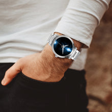 Load image into Gallery viewer, Blue Fire Cross  Steel Strap Automatic Watch