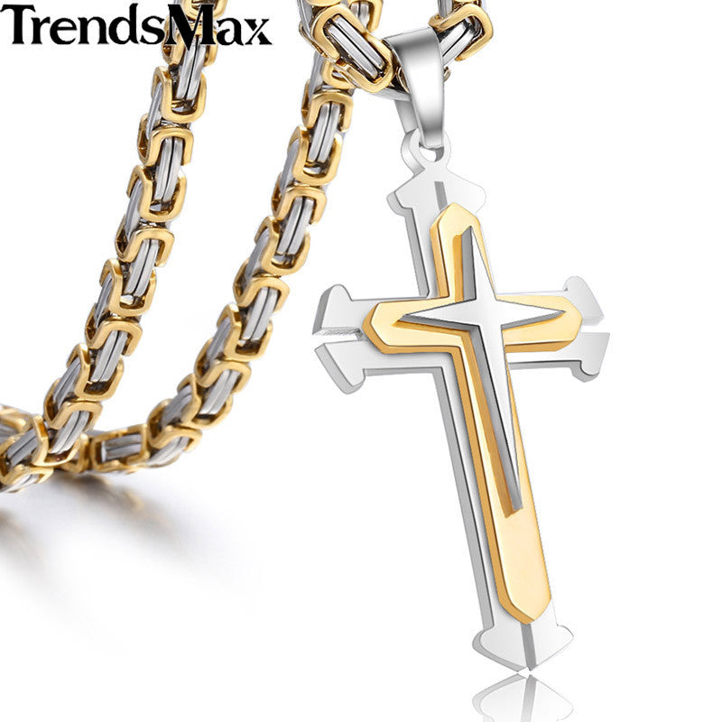 Men's 3 Layer  Stainless Steel Chain